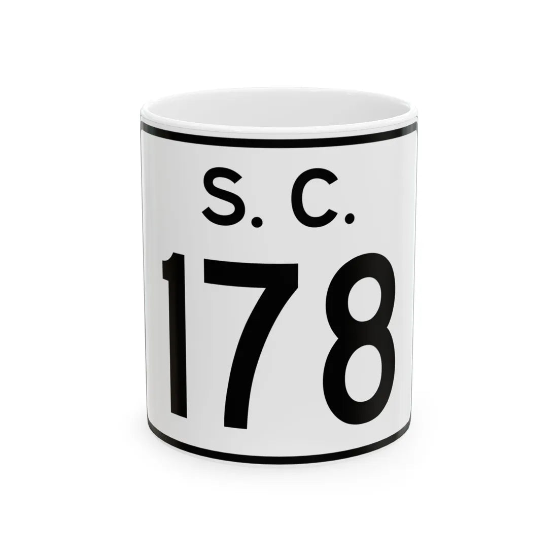 SC-178 (South Carolina) (Road Sign) White Coffee Mug 11oz - Go Mug Yourself