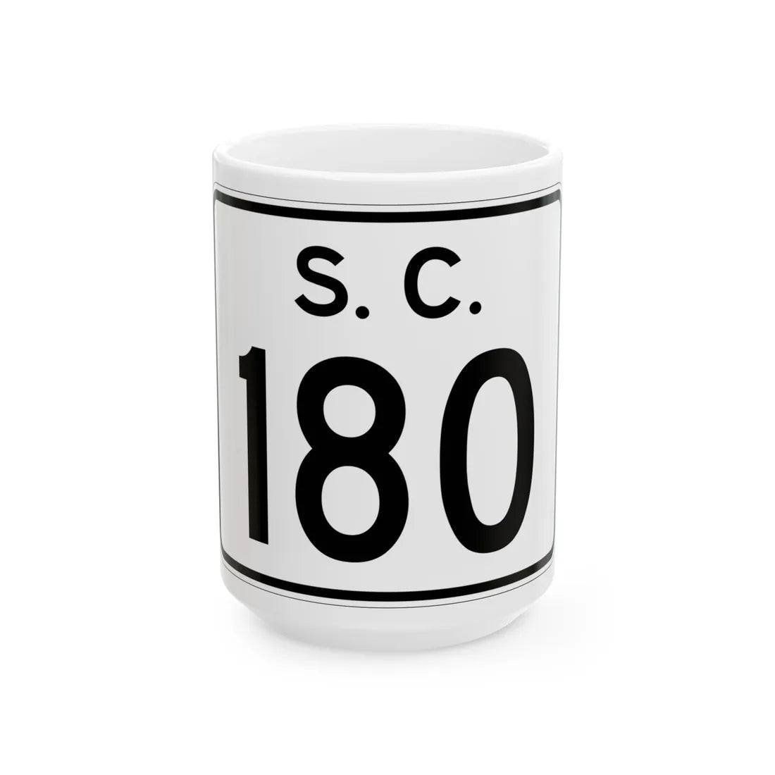 SC-180 (South Carolina) (Road Sign) White Coffee Mug 15oz - Go Mug Yourself