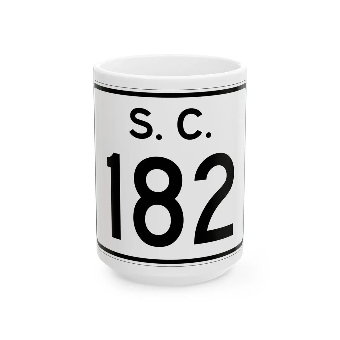 SC-182 (South Carolina) (Road Sign) White Coffee Mug 15oz - Go Mug Yourself