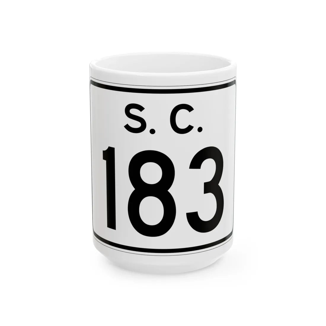 SC-183 (South Carolina) (Road Sign) White Coffee Mug 15oz - Go Mug Yourself