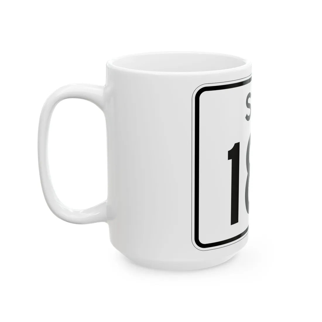 SC-185 (South Carolina) (Road Sign) White Coffee Mug - Go Mug Yourself