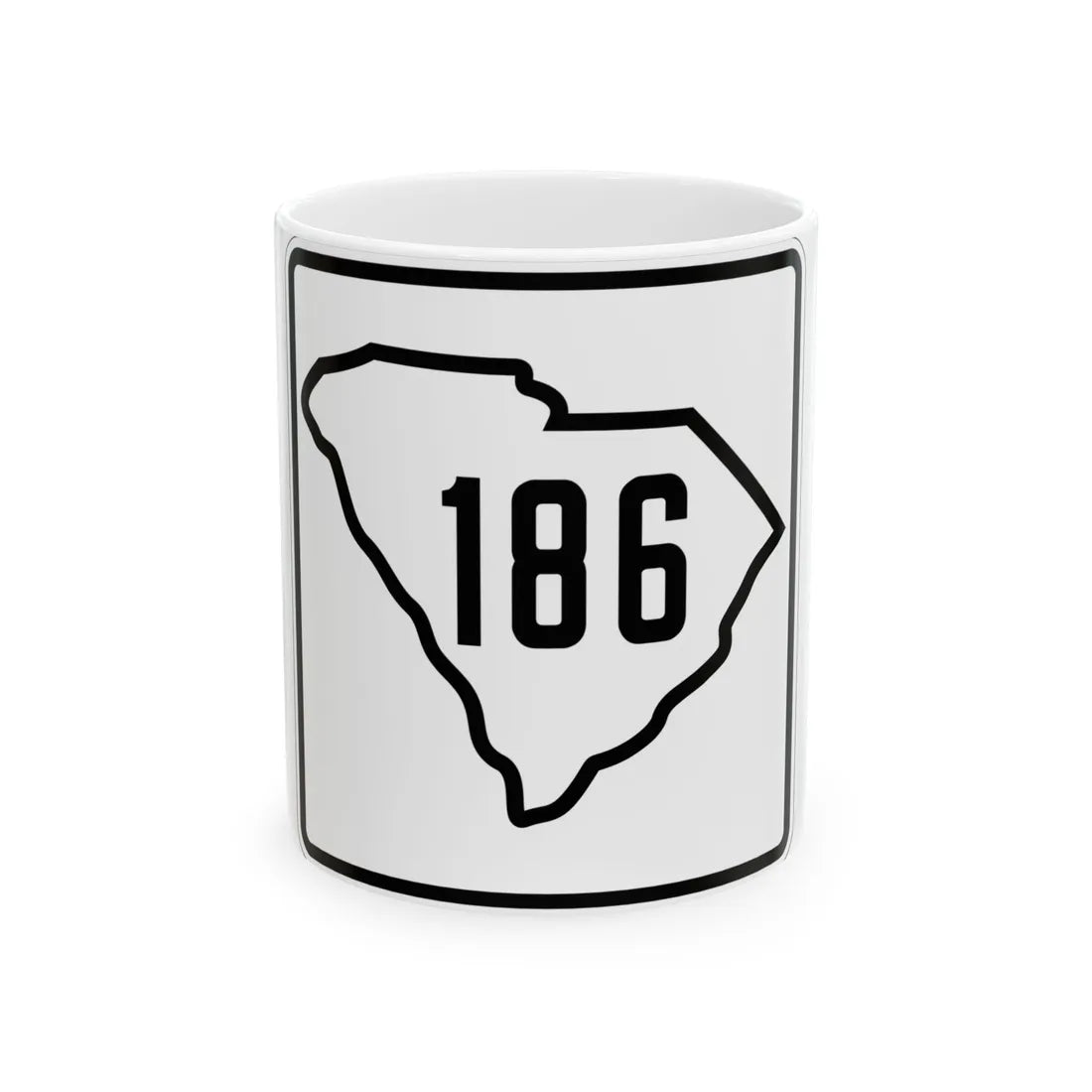 SC-186 1926 (South Carolina) (Road Sign) White Coffee Mug 11oz - Go Mug Yourself