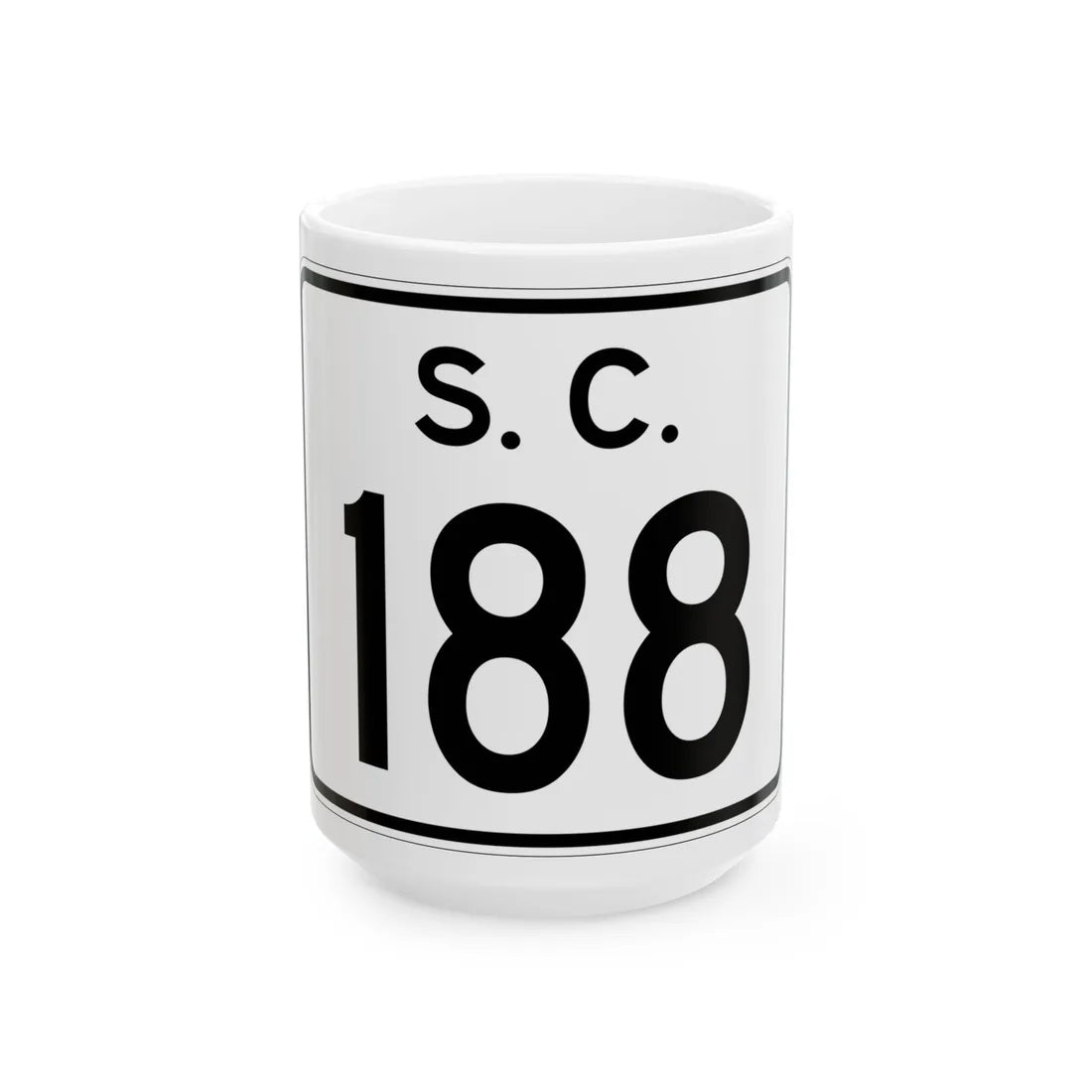 SC-188 (South Carolina) (Road Sign) White Coffee Mug 15oz - Go Mug Yourself