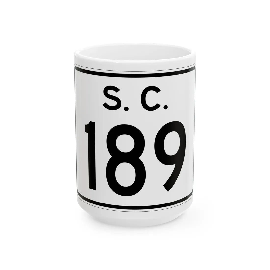 SC-189 (South Carolina) (Road Sign) White Coffee Mug 15oz - Go Mug Yourself
