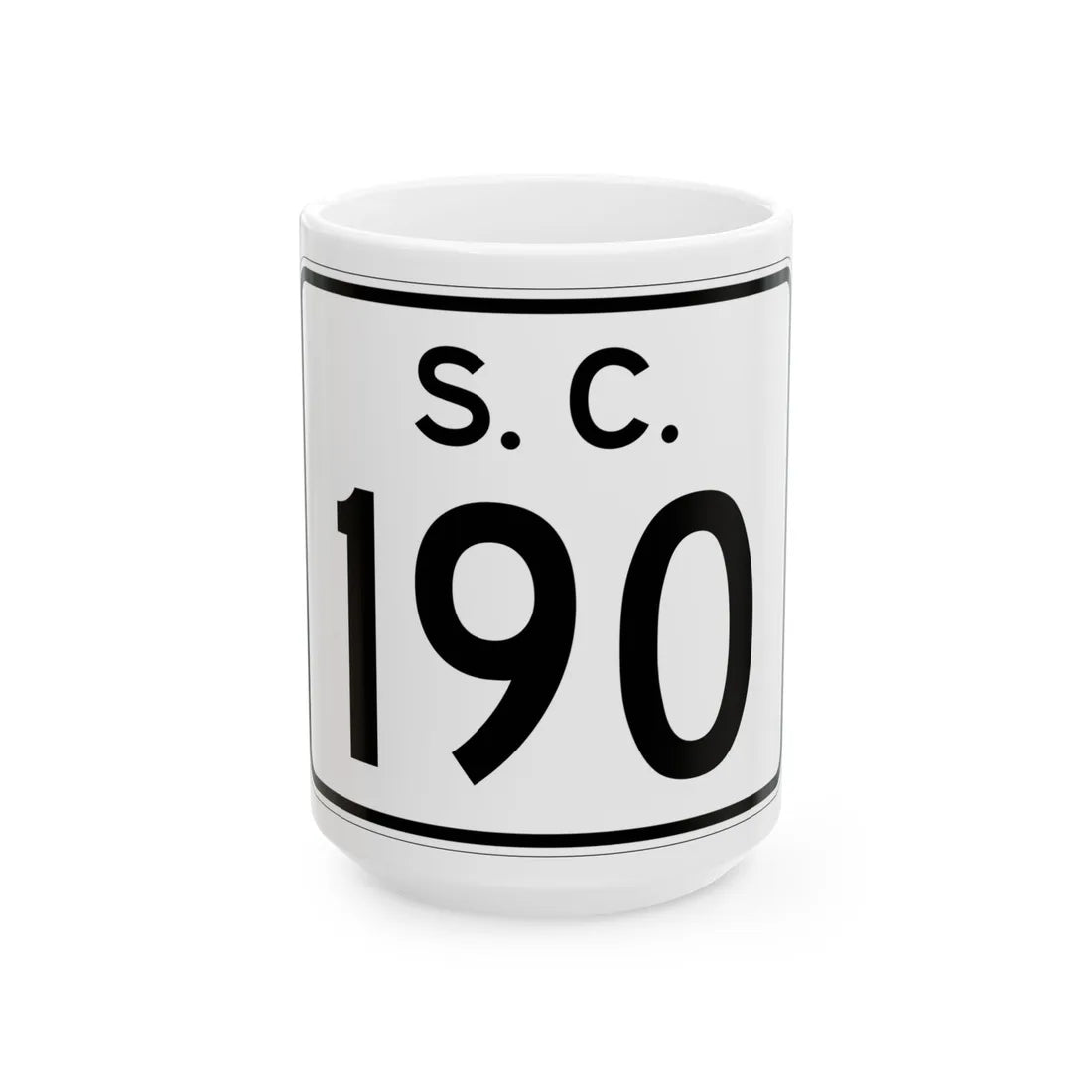 SC-190 (South Carolina) (Road Sign) White Coffee Mug 15oz - Go Mug Yourself