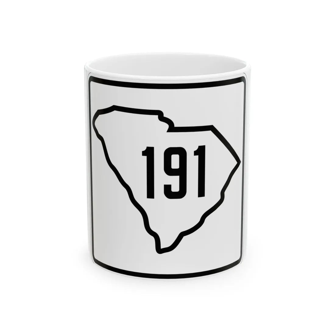 SC-191 1926 (South Carolina) (Road Sign) White Coffee Mug 11oz - Go Mug Yourself