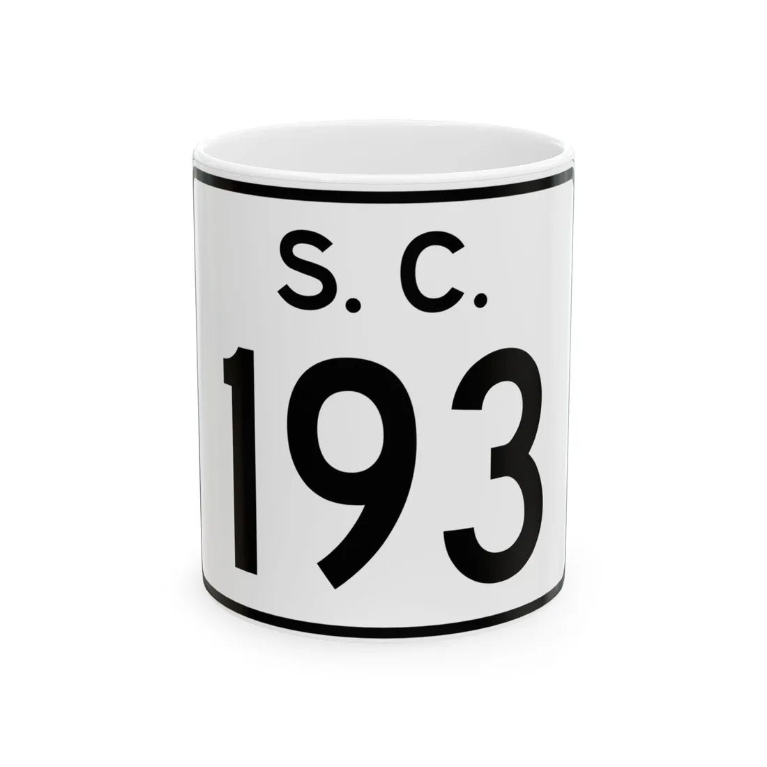 SC-193 (South Carolina) (Road Sign) White Coffee Mug 11oz - Go Mug Yourself