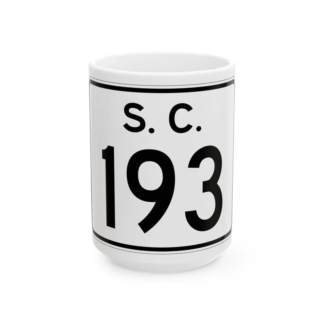 SC-193 (South Carolina) (Road Sign) White Coffee Mug 15oz - Go Mug Yourself