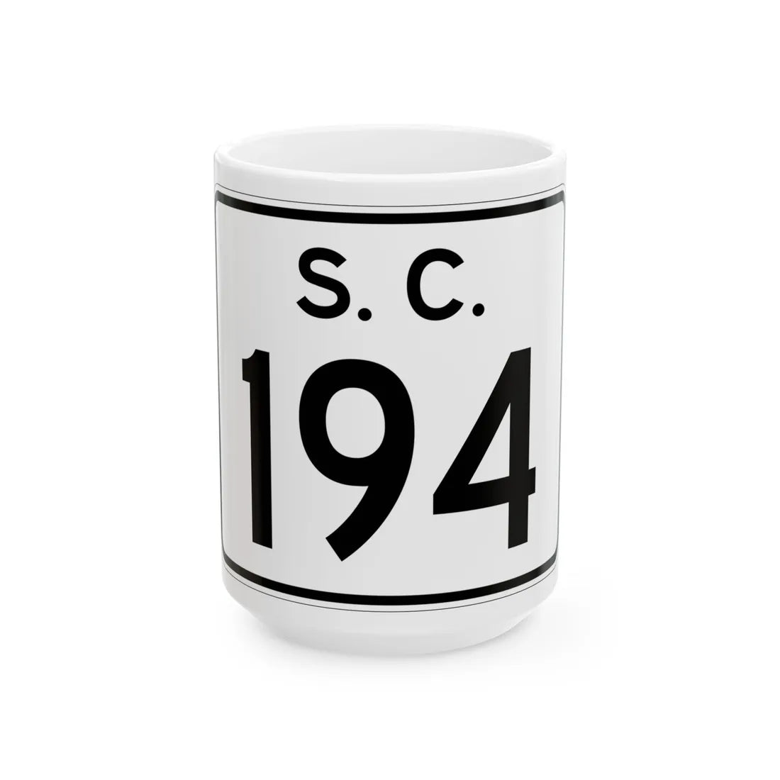 SC-194 (South Carolina) (Road Sign) White Coffee Mug 15oz - Go Mug Yourself