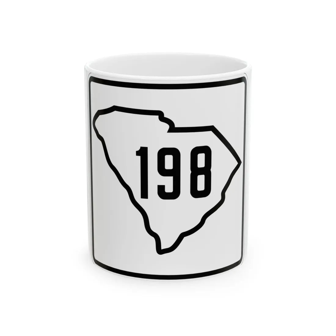 SC-198 1926 (South Carolina) (Road Sign) White Coffee Mug 11oz - Go Mug Yourself