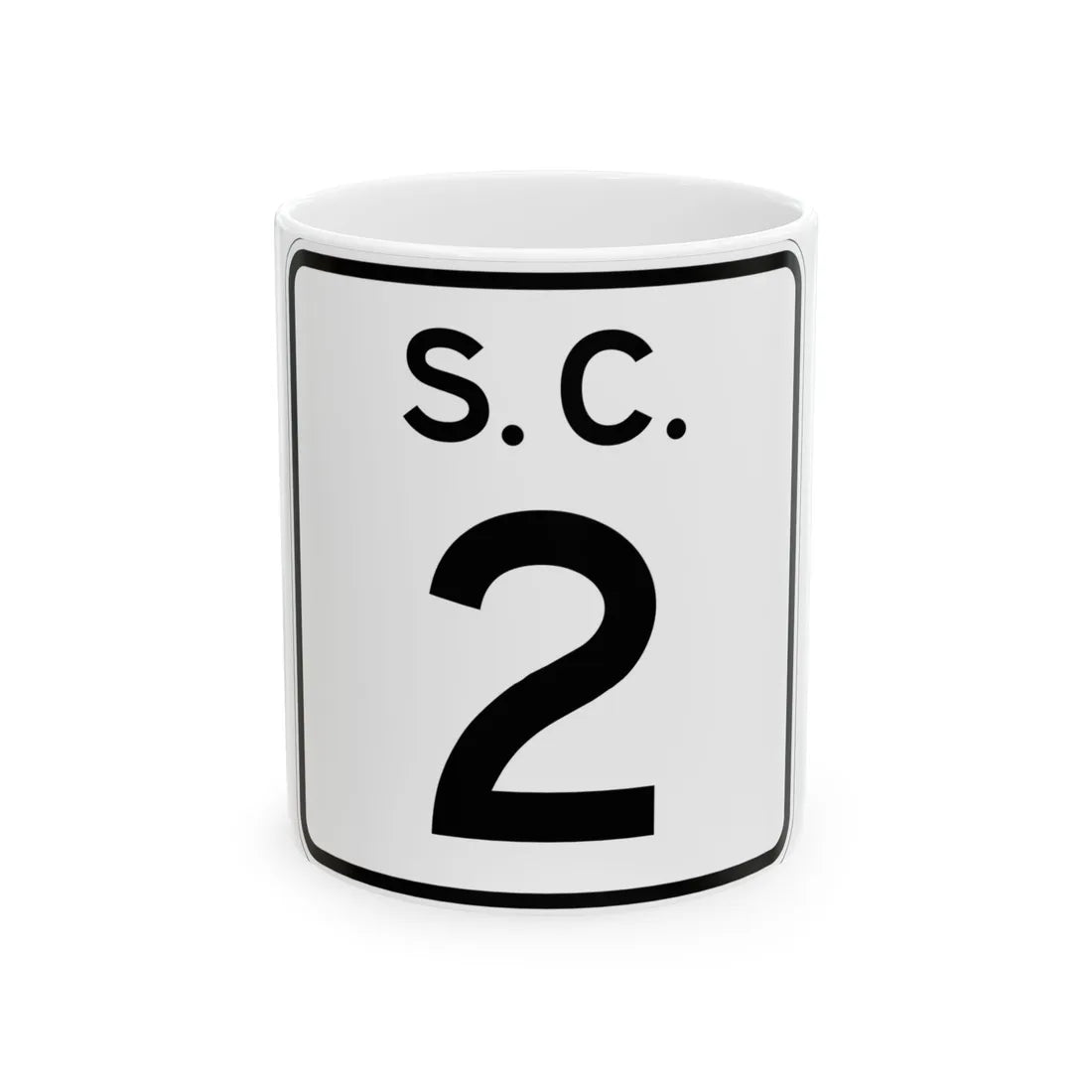 SC-2 (South Carolina) (Road Sign) White Coffee Mug 11oz - Go Mug Yourself