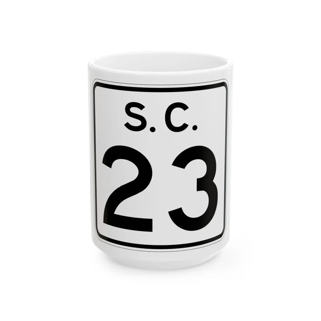 SC-23 (South Carolina) (Road Sign) White Coffee Mug 15oz - Go Mug Yourself