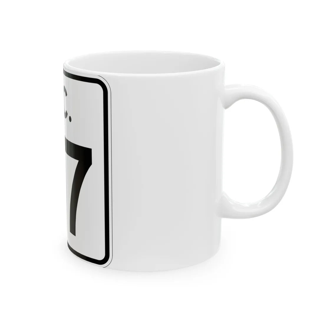 SC-37 (South Carolina) (Road Sign) White Coffee Mug - Go Mug Yourself