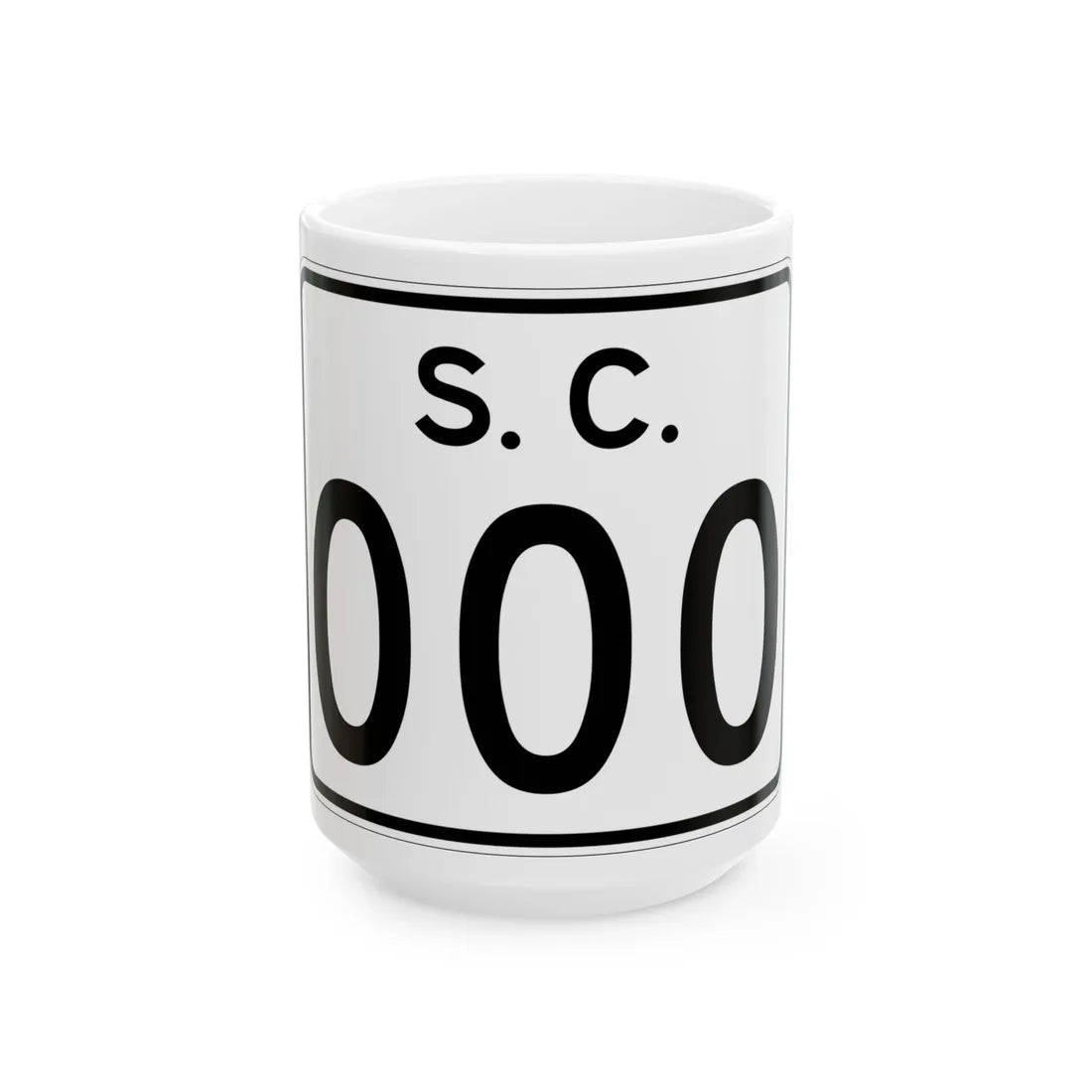 SC-3di (South Carolina) (Road Sign) White Coffee Mug 15oz - Go Mug Yourself