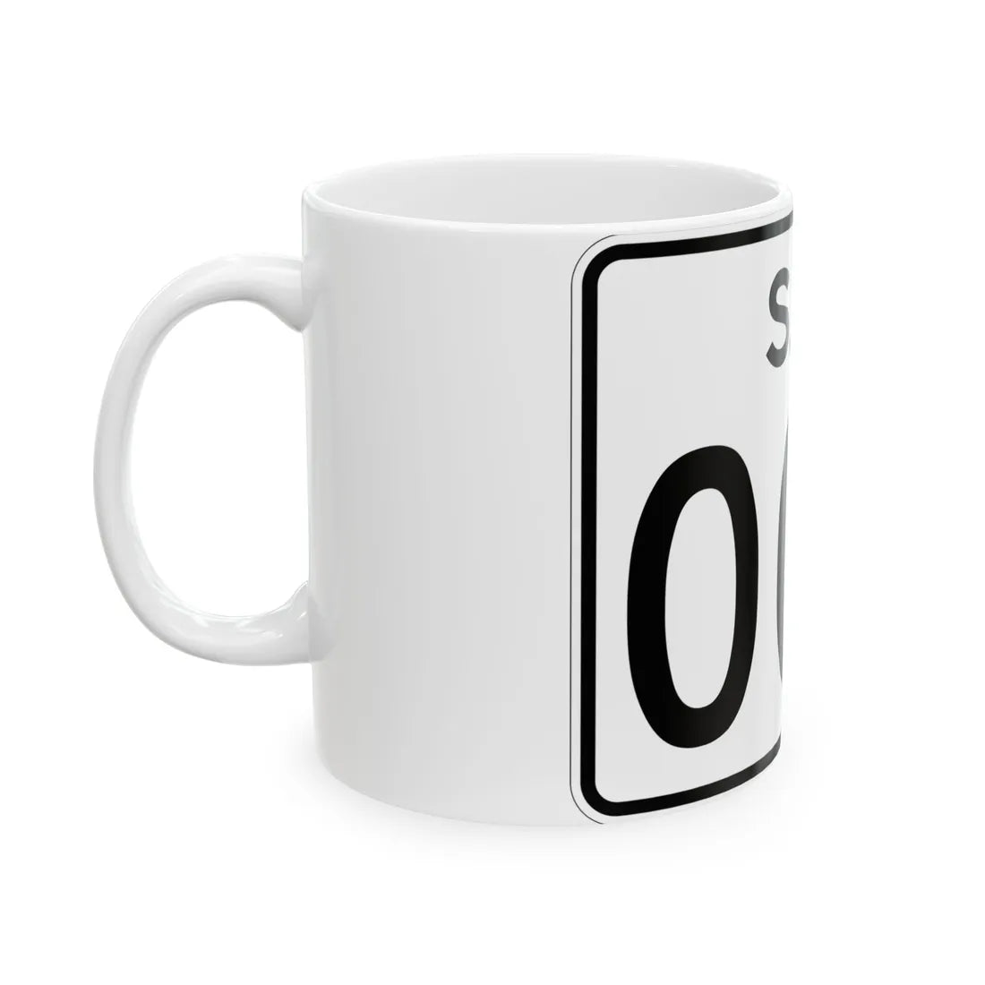 SC-3di (South Carolina) (Road Sign) White Coffee Mug - Go Mug Yourself