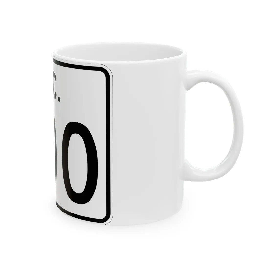 SC-3di (South Carolina) (Road Sign) White Coffee Mug - Go Mug Yourself