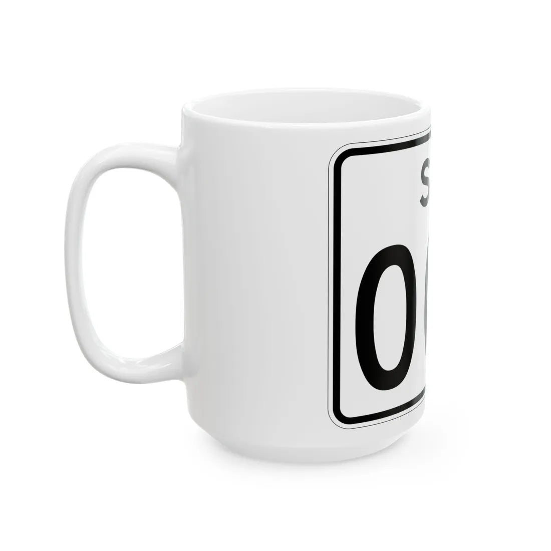 SC-3di (South Carolina) (Road Sign) White Coffee Mug - Go Mug Yourself