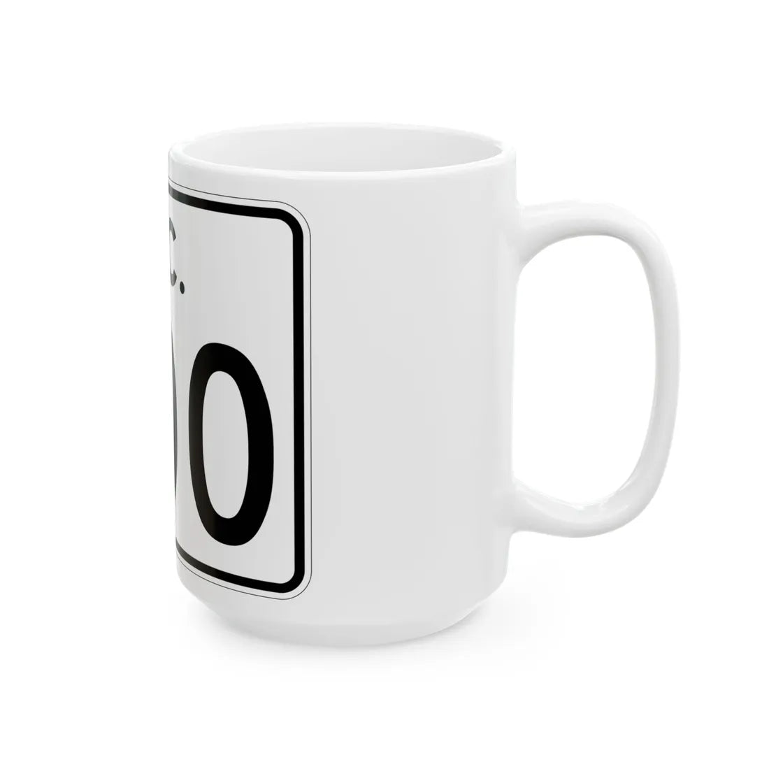 SC-3di (South Carolina) (Road Sign) White Coffee Mug - Go Mug Yourself
