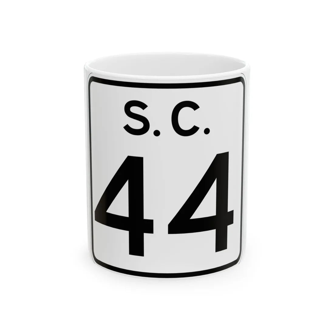 SC-44 (South Carolina) (Road Sign) White Coffee Mug 11oz - Go Mug Yourself