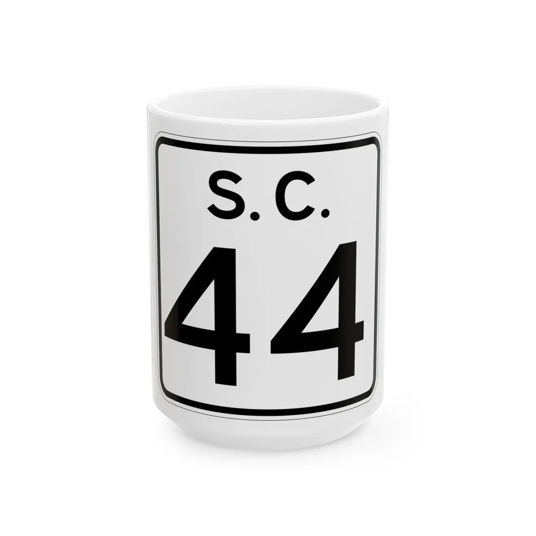 SC-44 (South Carolina) (Road Sign) White Coffee Mug 15oz - Go Mug Yourself