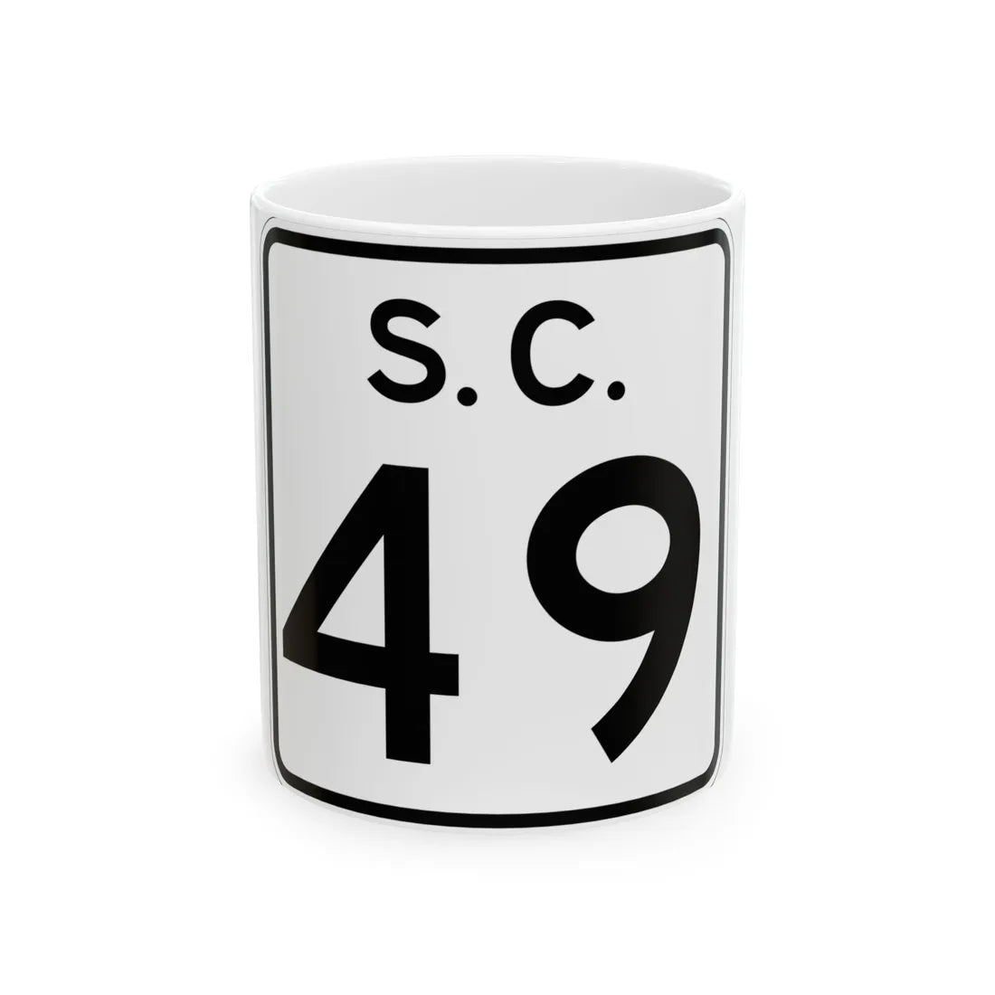 SC-49 (South Carolina) (Road Sign) White Coffee Mug 11oz - Go Mug Yourself