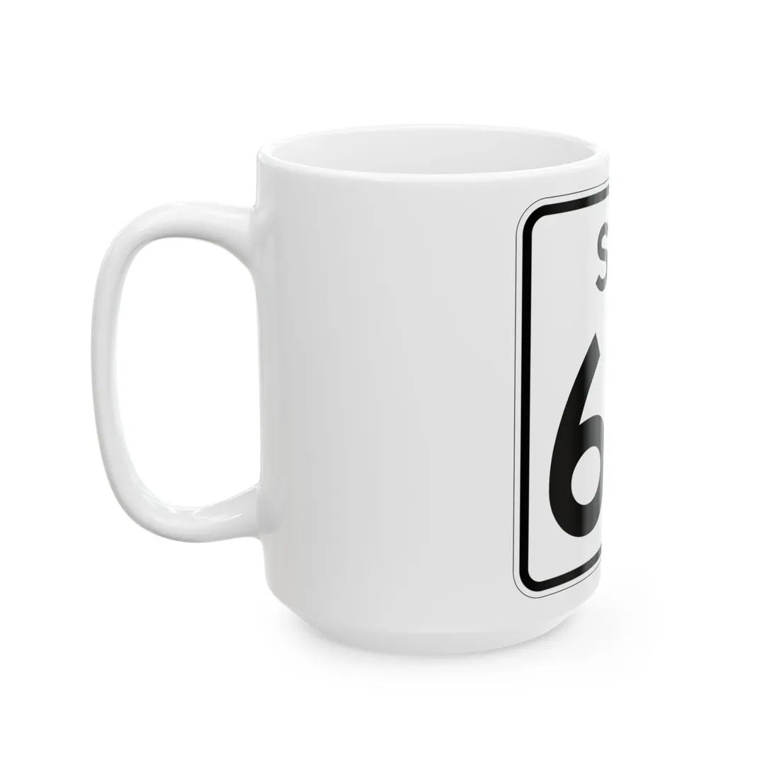 SC-60 (South Carolina) (Road Sign) White Coffee Mug - Go Mug Yourself