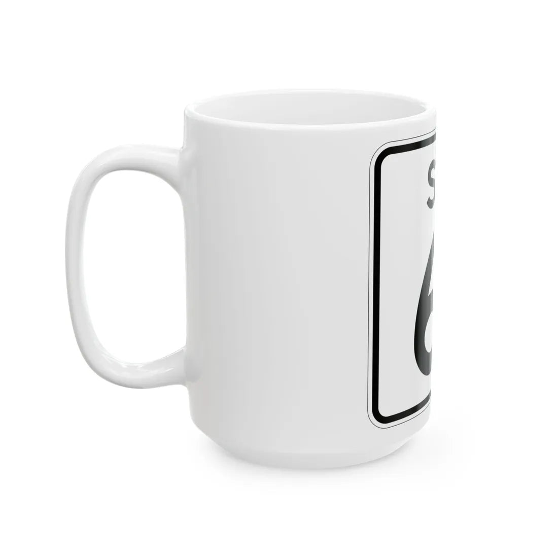 SC-61 (South Carolina) (Road Sign) White Coffee Mug - Go Mug Yourself