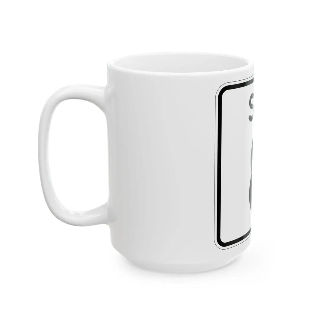 SC-8 (South Carolina) (Road Sign) White Coffee Mug - Go Mug Yourself