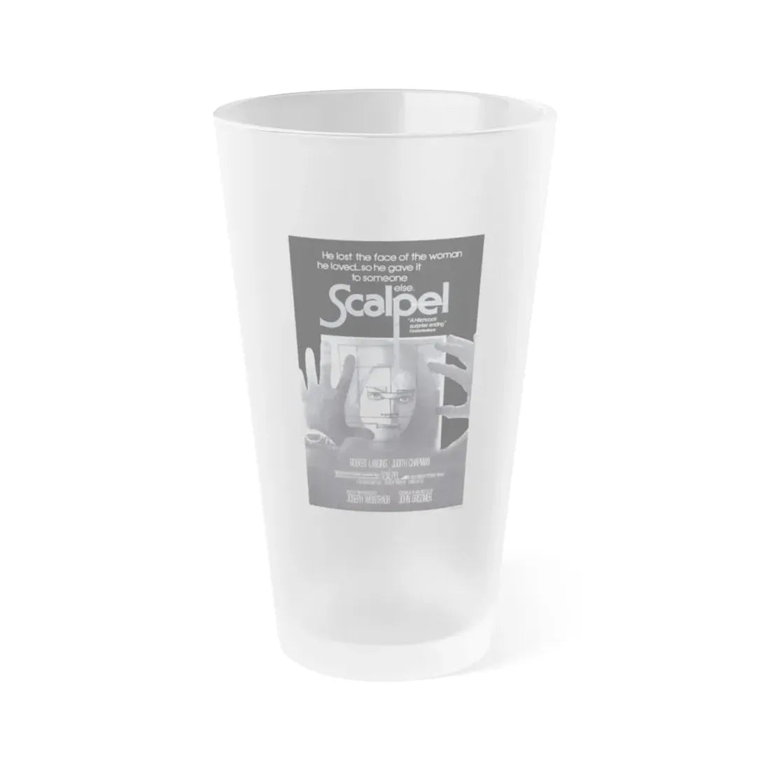 SCALPEL 1977 Movie Poster - Frosted Pint Glass 16oz 16oz Frosted - Go Mug Yourself
