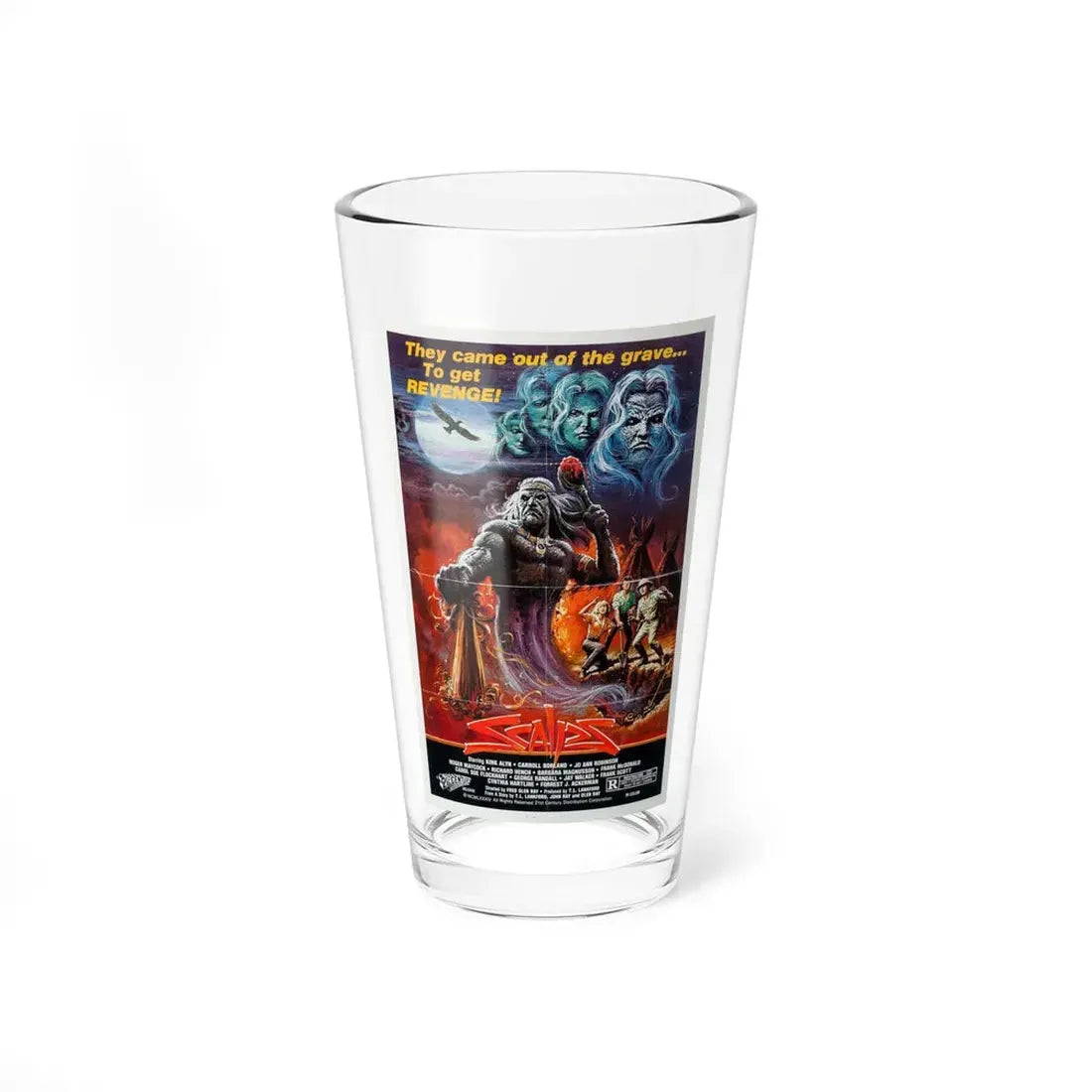 SCALPS 1983 Movie Poster - Pint Glass 16oz 16oz - Go Mug Yourself