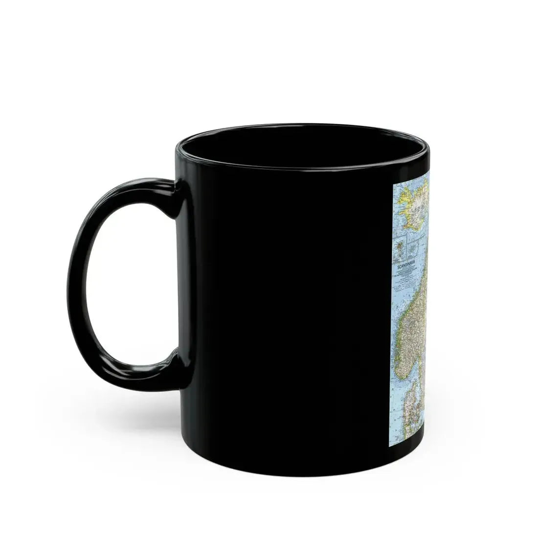 Scandinavia (1963) (Map) Black Coffee Mug - Go Mug Yourself