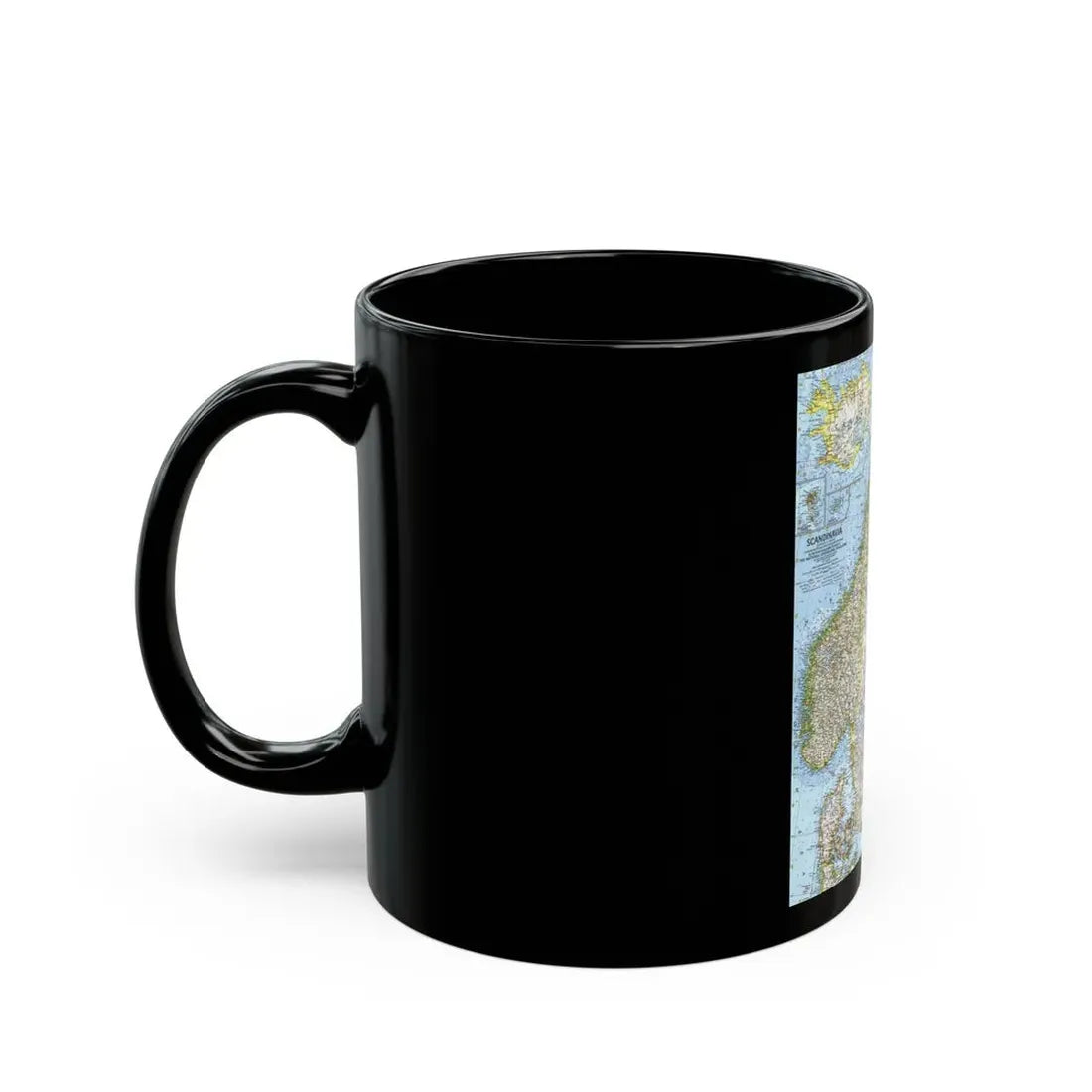 Scandinavia (1963) (Map) Black Coffee Mug - Go Mug Yourself