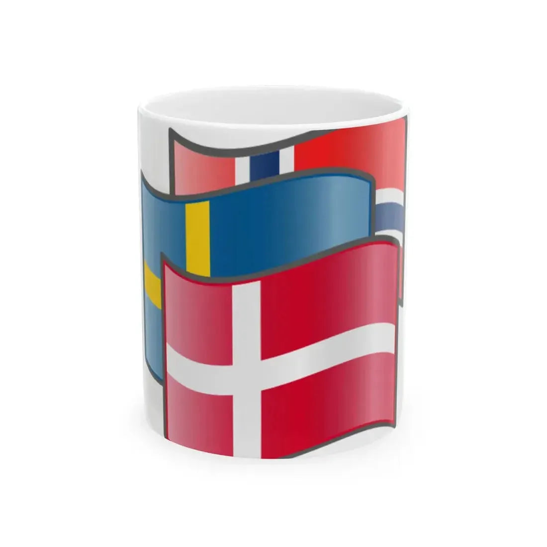Scandinavia flags Denmark (Denmark) White Coffee Mug 11oz - Go Mug Yourself