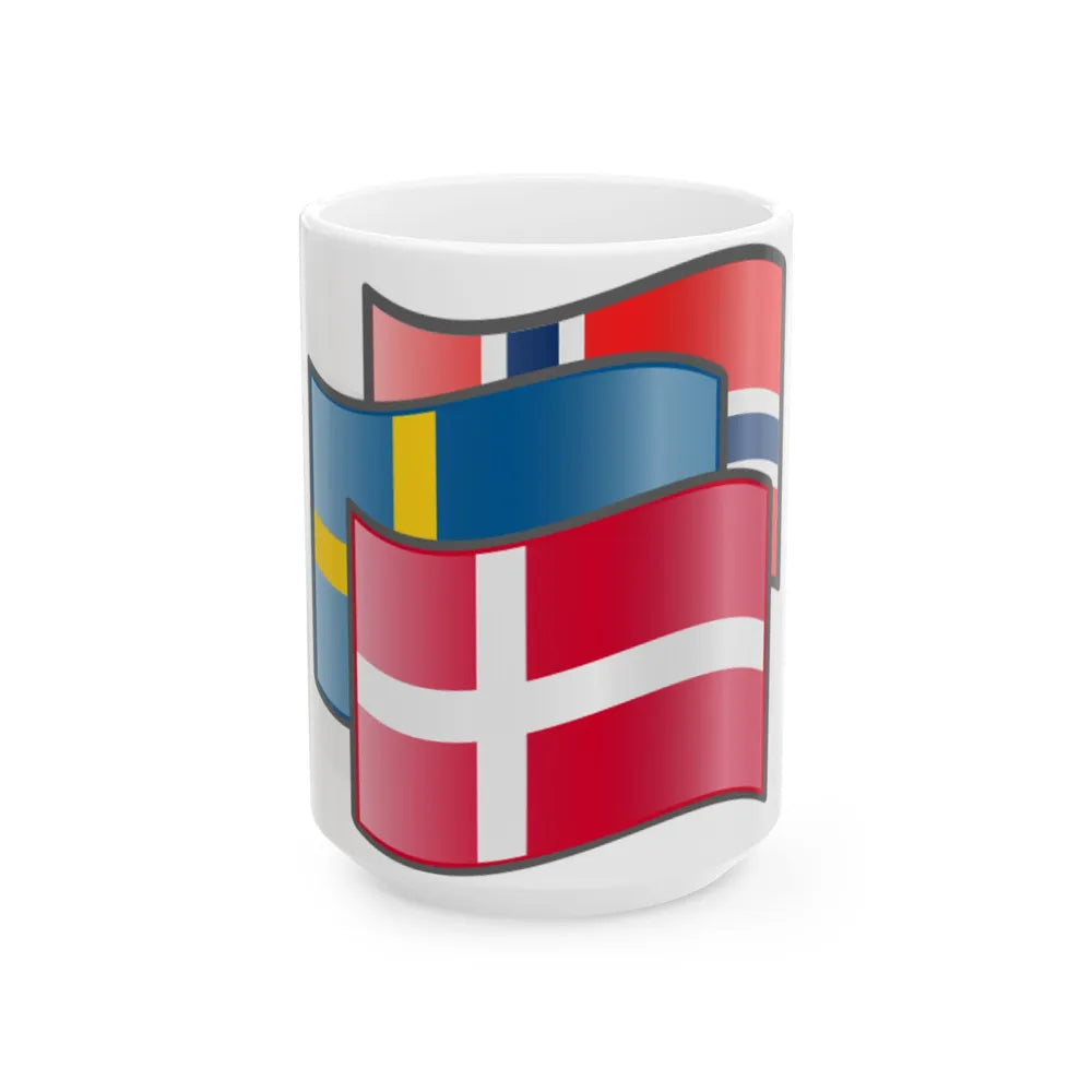 Scandinavia flags Denmark (Denmark) White Coffee Mug 15oz - Go Mug Yourself