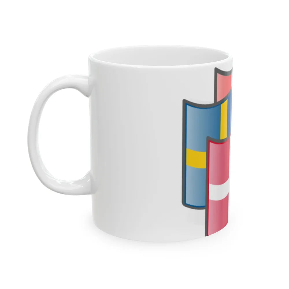 Scandinavia flags Denmark (Denmark) White Coffee Mug - Go Mug Yourself