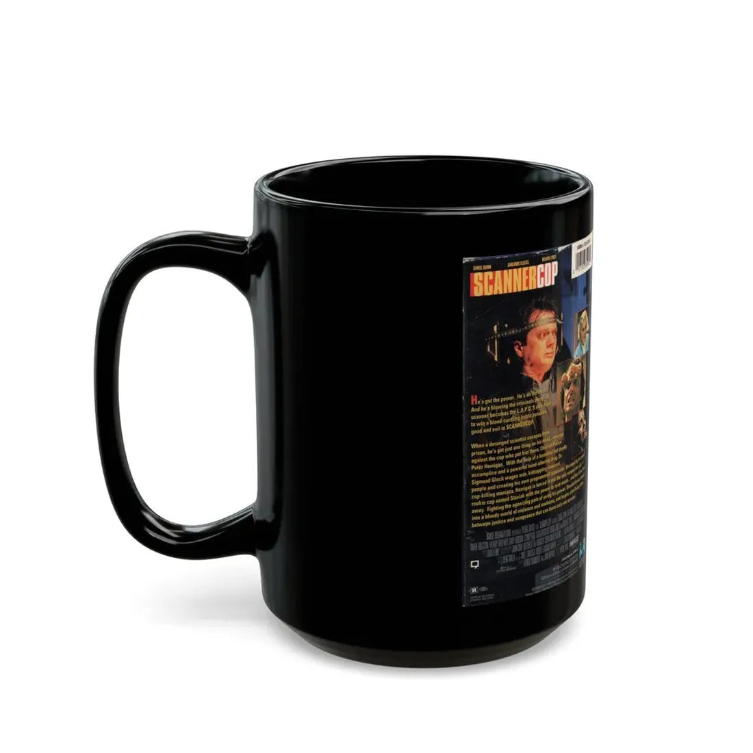 SCANNER COP (VHS COVER) - Black Coffee Mug - Go Mug Yourself