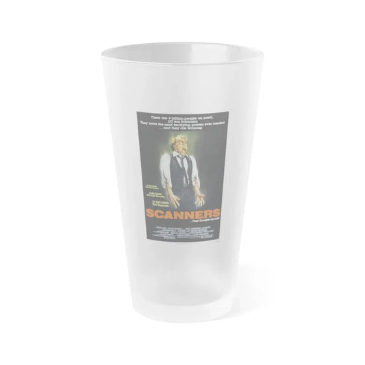 SCANNERS 1981 Movie Poster - Frosted Pint Glass 16oz 16oz Frosted - Go Mug Yourself
