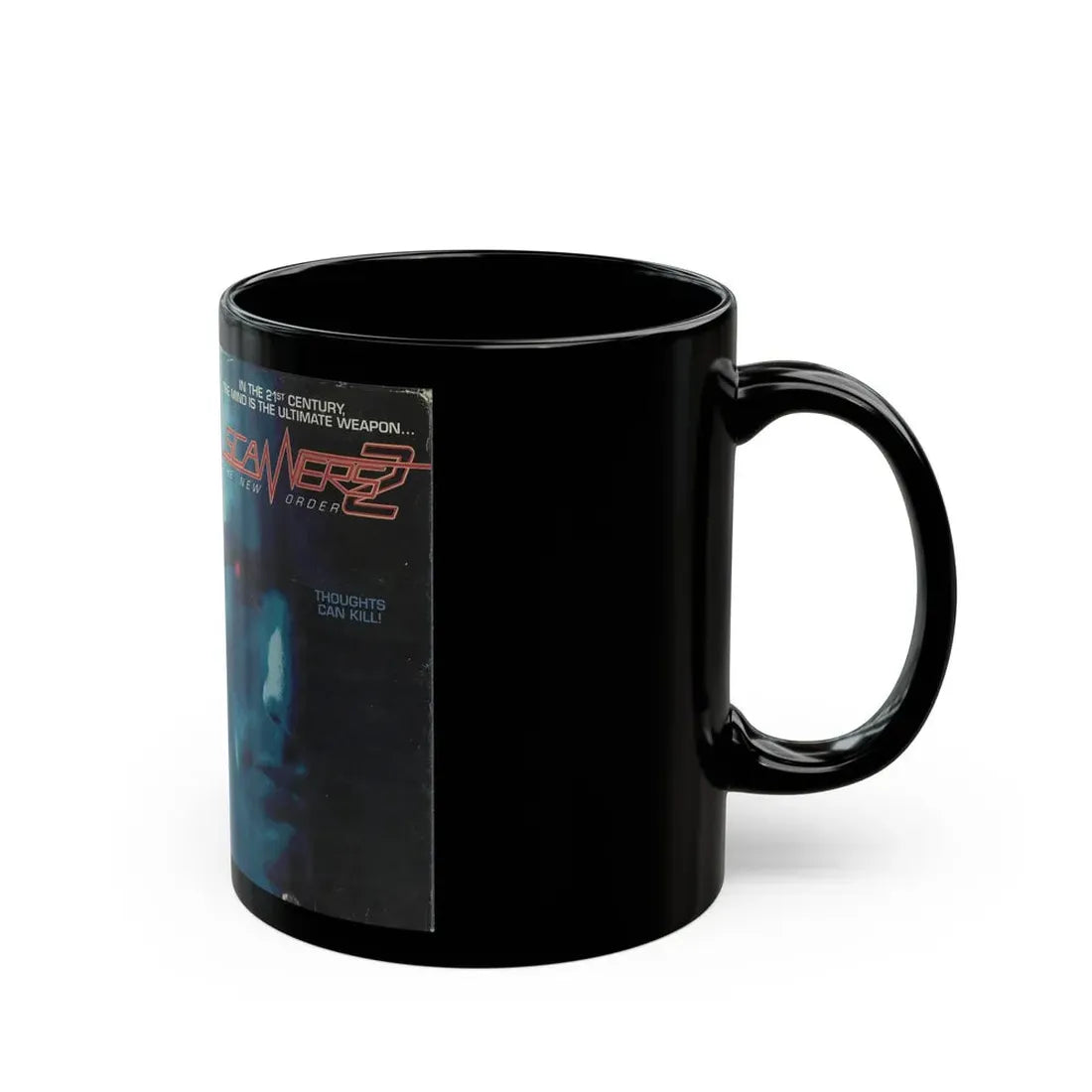 SCANNERS 2 THE NEW WORLD ORDER (VHS COVER) - Black Coffee Mug - Go Mug Yourself