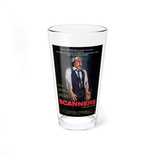 SCANNERS (DANISH) 1981 Movie Poster - Pint Glass 16oz 16oz - Go Mug Yourself