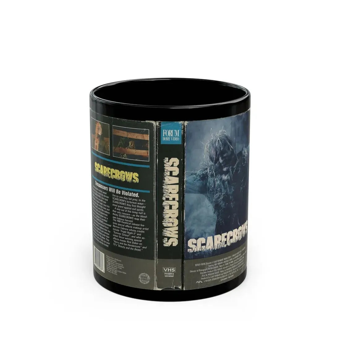 SCARECROWS (VHS COVER) - Black Coffee Mug 11oz - Go Mug Yourself