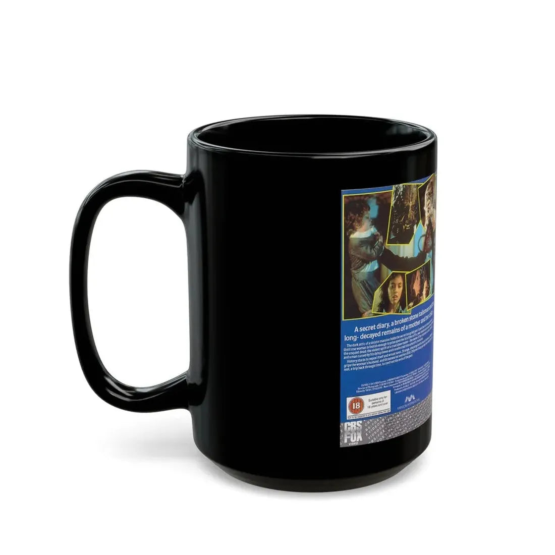 SCARED STIFF CBS FOX (VHS COVER) - Black Coffee Mug - Go Mug Yourself