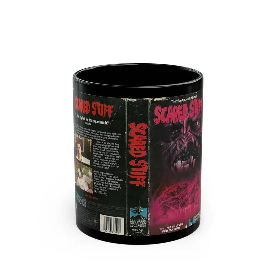 SCARED STIFF (VHS COVER) - Black Coffee Mug 11oz - Go Mug Yourself