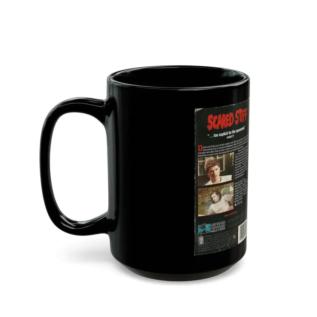 SCARED STIFF (VHS COVER) - Black Coffee Mug - Go Mug Yourself