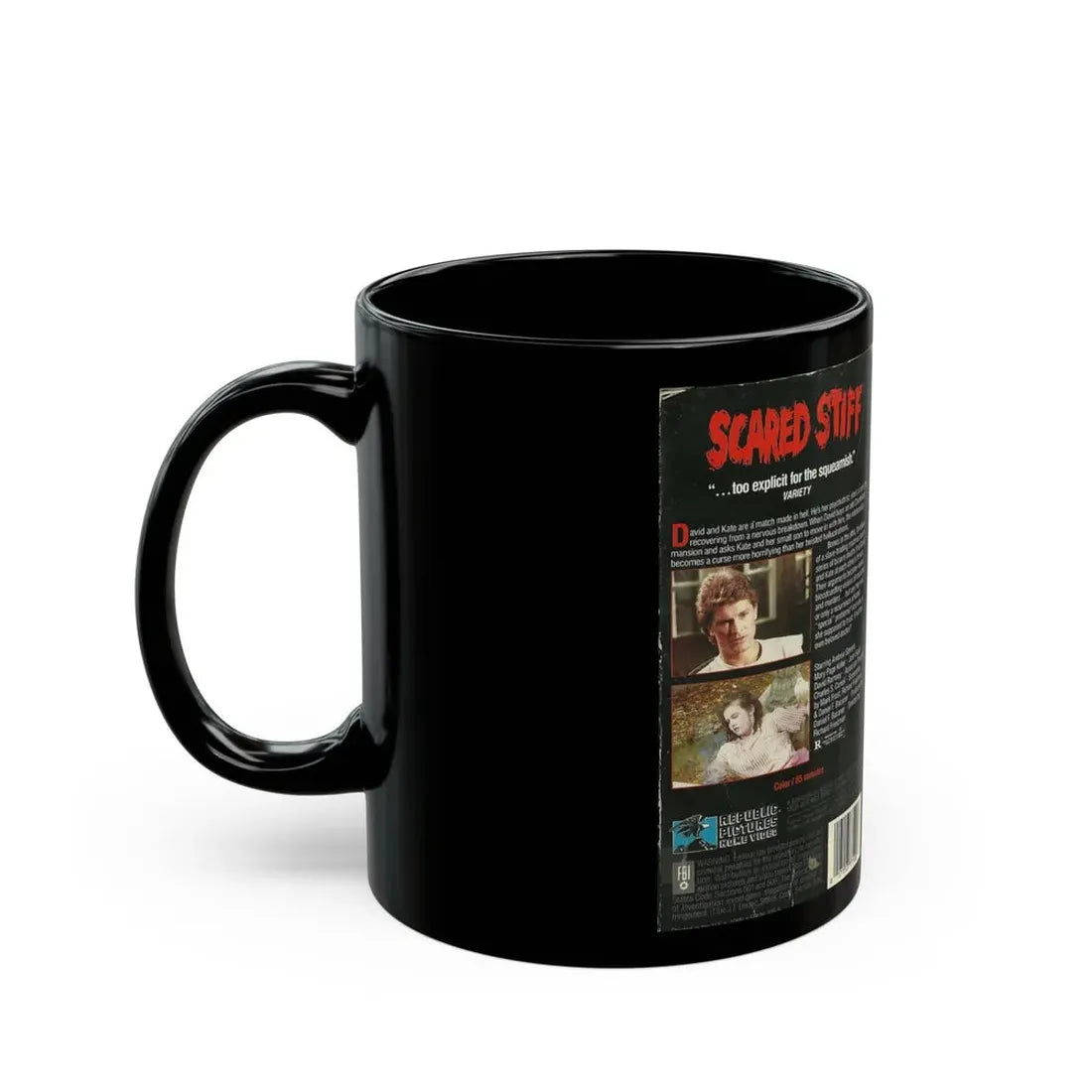 SCARED STIFF (VHS COVER) - Black Coffee Mug - Go Mug Yourself