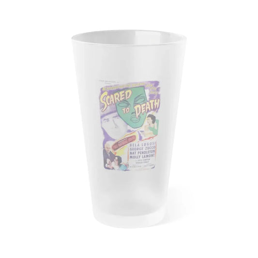 SCARED TO DEATH 1946 Movie Poster - Frosted Pint Glass 16oz 16oz Frosted - Go Mug Yourself