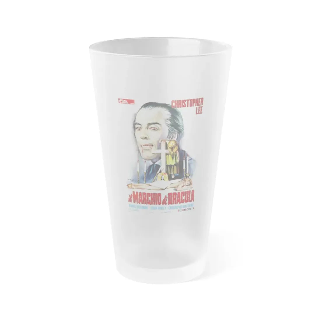 SCARS OF DRACULA (ITALIAN) 1970 Movie Poster - Frosted Pint Glass 16oz 16oz Frosted - Go Mug Yourself