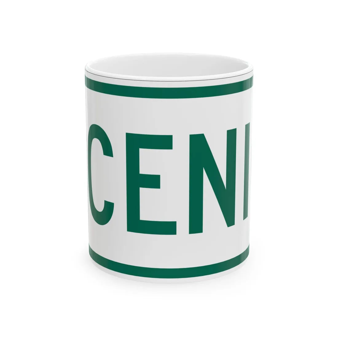Scenic plate Vermont (Vermont) (Road Sign) White Coffee Mug 11oz - Go Mug Yourself