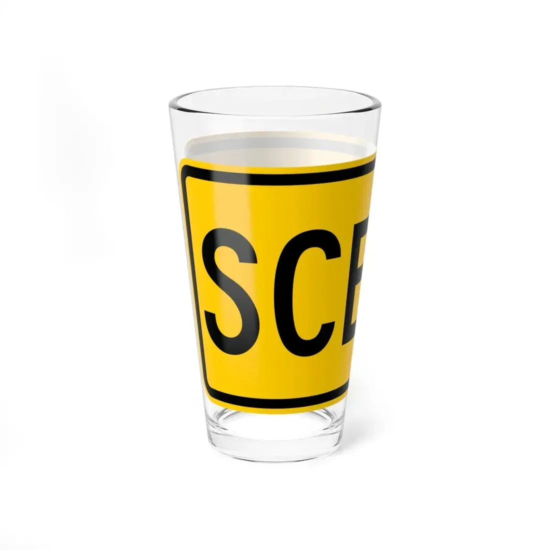 Scenic plate Wyoming (Wyoming) (Road Sign) Pint Glss 16oz - Go Mug Yourself