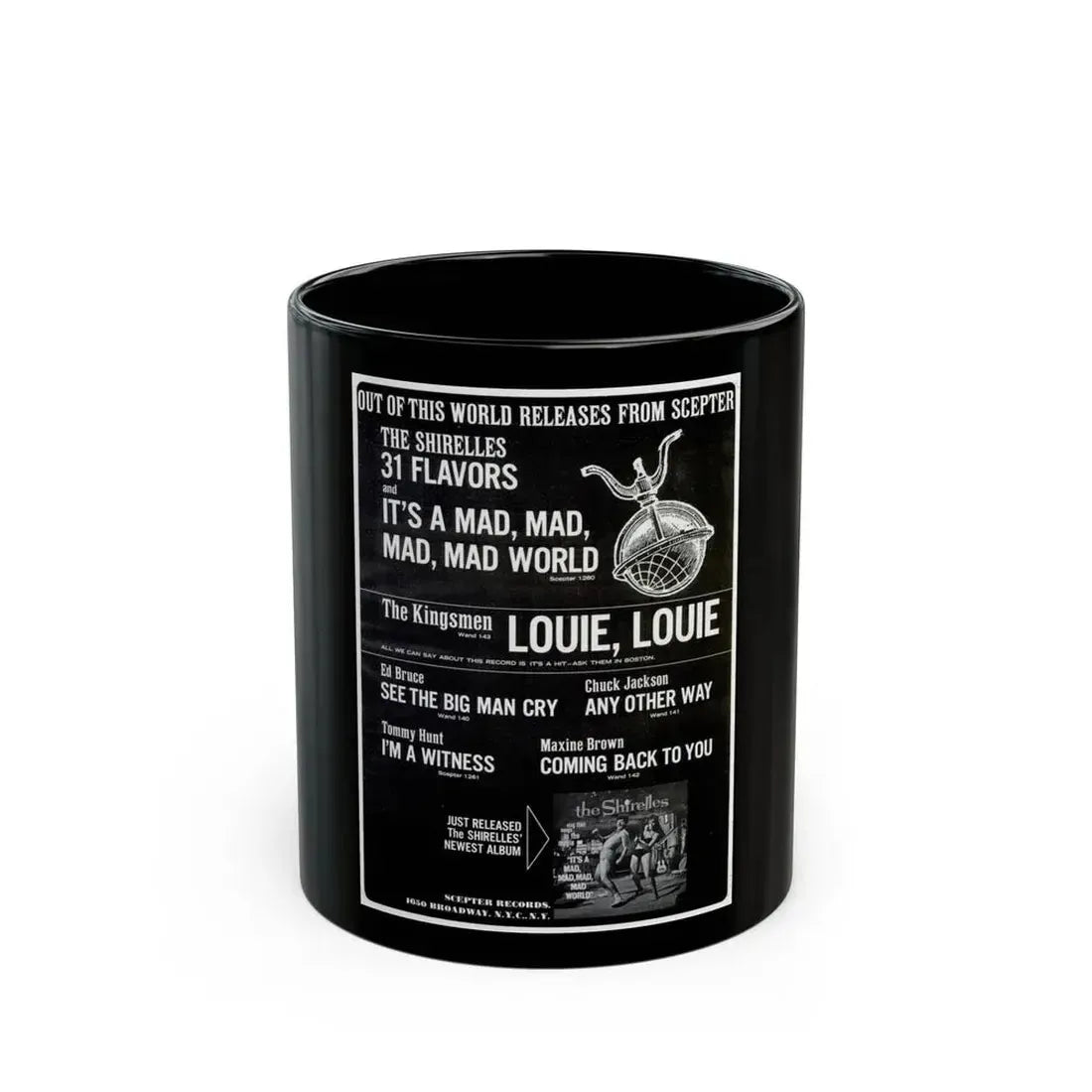 Scepter Records 1963 (Music Poster) Black Coffee Mug 11oz - Go Mug Yourself