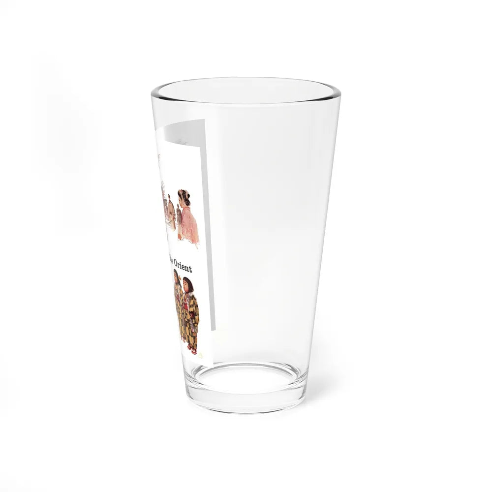 Scetchbook of the Orient (1) - Tokio, Japan, Cosmopolitan, March 1958 (Magazine Illustration) Pint Glass 16oz - Go Mug Yourself